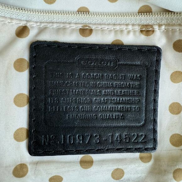 Coach Black Leather Shoulder Bag Peyton 14522 – Chain Strap Y2K Carryall - Picture 8 of 16